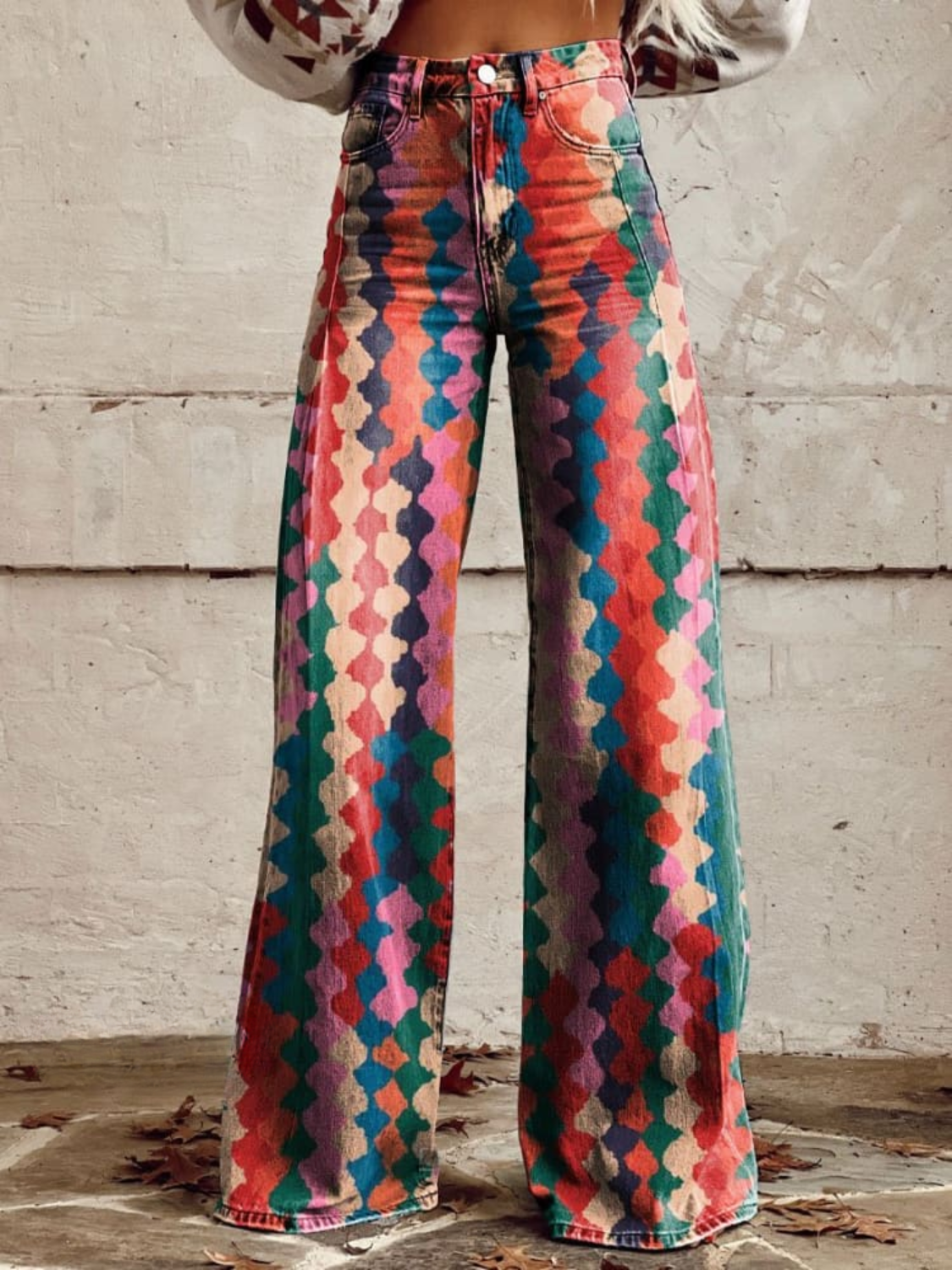 KIARA | BOHEMIAN RETRO WEITE HOSE