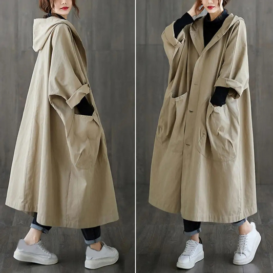 Aurora Übergroßer Kapuzen-Trenchcoat