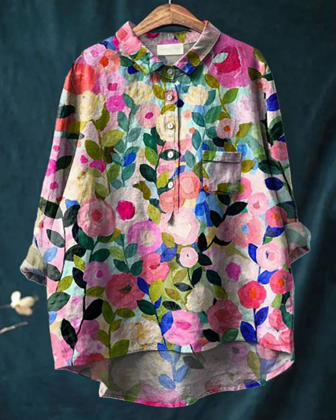 LILLY | ELEGANT BLOMSTERBLUSE | SIDSTE DAG 50% RABAT