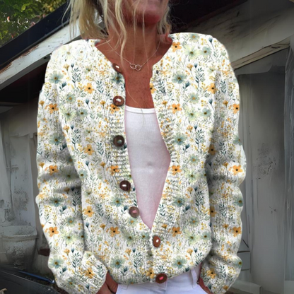 Sasha™ | Varm Vest Med Blomsterprint