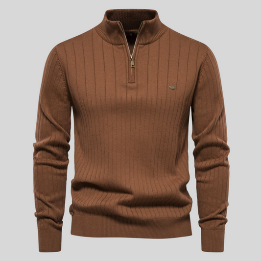 Christian | Muscle Fit Løs Ribbet Pullover