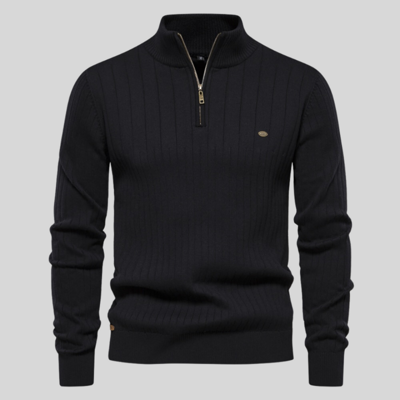 Christian | Muscle Fit Løs Ribbet Pullover