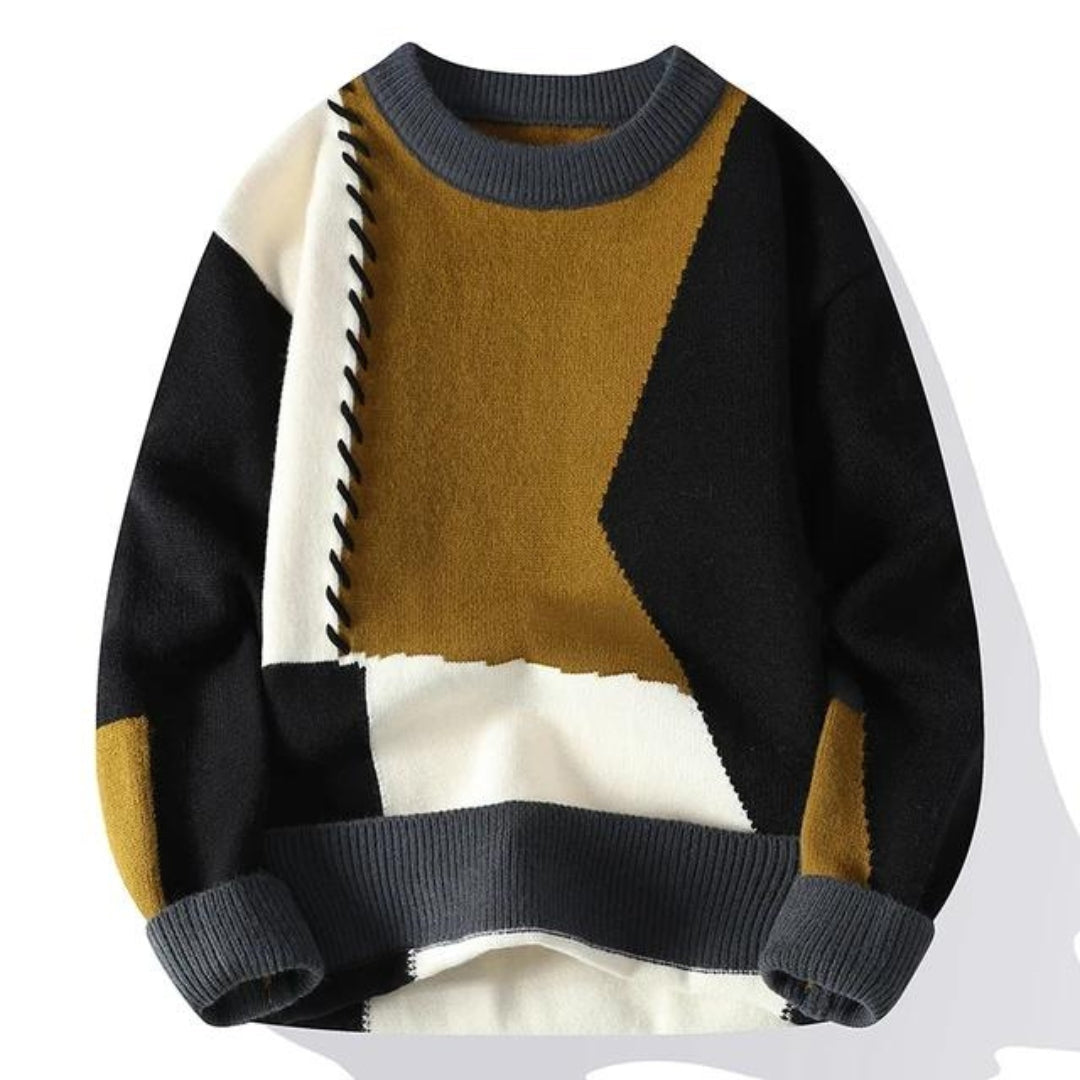 Frederik | Hyggelig Patchwork-Pullover