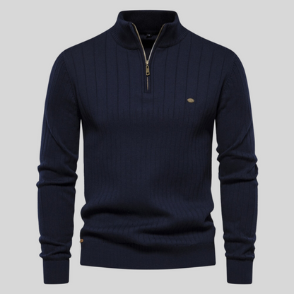 Christian | Muscle Fit Løs Ribbet Pullover