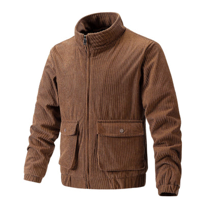 ModeBecker - Herren-Cordjacke mit Stehkragen und Tasche