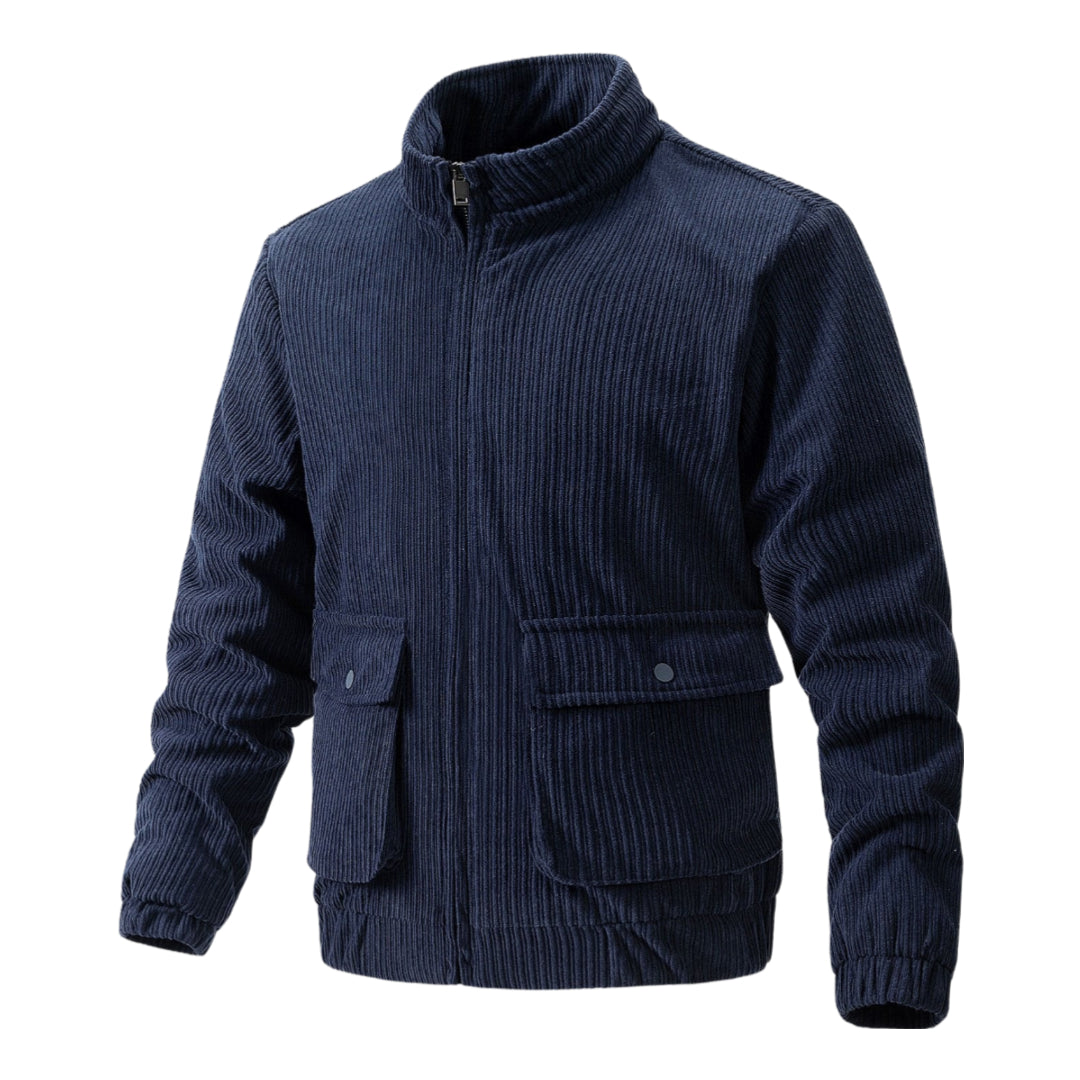 ModeBecker - Herren-Cordjacke mit Stehkragen und Tasche